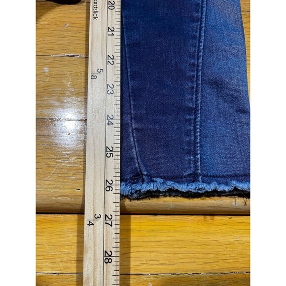 X'pose Attitude Jeans Women's 25x26 Blue High Rise Frayed Ankles Denim - Picture 6 of 8